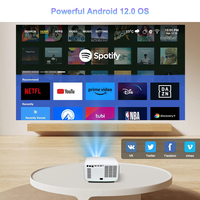 Projecteur Vidéo Faisceau Flixtone D9W Ultra Haute Luminosité 3000 ANSI 4K 1080P Android 12 Smart 3+128G LED pour Cinéma Maison