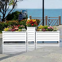 Jardinière en alliage d'aluminium sur mesure, style classique, pour jardin, parc, rue, extérieur, pot de fleurs, parterre de fleurs, garde-corps de route municipale