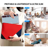 Keyboard Nirkabel BT TASSO 78 Tombol Scissor RGB Backlit Ergonomis Plastik Ultra Tipis Isi Ulang dengan Touchpad untuk Laptop/Tablet