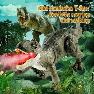 Huiye 2.4G télécommande <span class=keywords><strong>dinosaure</strong></span> Simulation t-rex animaux jouets avec jambes réalistes et pulvérisation flux lumières musique Rc jouets pour enfants - Product Image 3