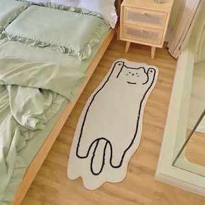 Tapis de chevet en peluche chat Meowth en Carton mignon, tapis de chevet de chambre à coucher, tapis de porte en Polyester - Product Image 1