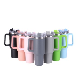 Récipient <span class=keywords><strong>d</strong></span>'<span class=keywords><strong>eau</strong></span> isolé en acier inoxydable 304 avec poignée à large ouverture pour un nettoyage facile, tasse pour la pêche sur le chantier de construction - Product Image 1