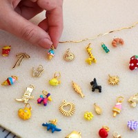 2025 personnalisé nouvelle couleur bricolage mode 18k plaqué or pendentif pour collier boucles d'oreilles