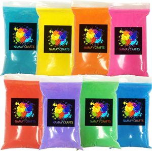 Polvere Colorata per <span class=keywords><strong>Gare</strong></span> all'Aperto 450g, Polvere di Amido di Mais Sicura Multicolore per Decorazioni del Festival Holi - Product Image 1