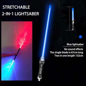 Sable de luz telescópico de alto rendimiento con inducción de cambio de color, espada láser de siete colores con LED intermitente, juguete dos en uno - Product Image 3