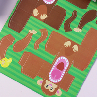 Kit d'origami éducatif pour enfants sur le thème des animaux (120 pièces) - Pliage et jeu, kit de modélisme en papier 3D pour cadeaux et fêtes