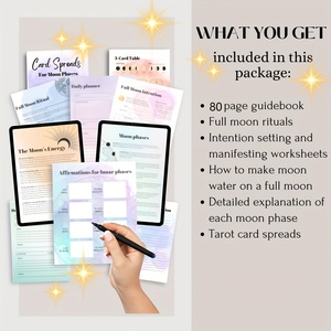 JAI IMAN-Cuaderno de diario A5 con 80 páginas, explicación detallada, fase lunar para profesionales - Product Image 5