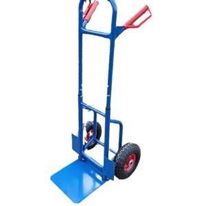 Folding Handcart 2 Wheels 100kg Load Blue Iron Industrial Use - Product Image 2
