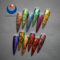 Poudre de pigment holographique caméléon Galaxy Flakes pour la décoration de vernis à ongles et le revêtement de résine époxy