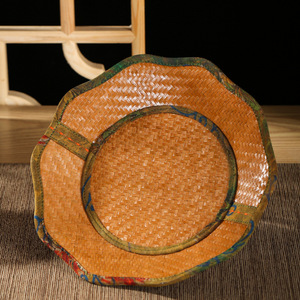 Chinese Style Handmade Bamboo Woven Fruit Plate Round Living Room Food Storage Tray Guizhou Origin - Product Image 5