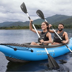 Kayak gonflable pliable Bestway 65131 <span class=keywords><strong>Hydro</strong></span> <span class=keywords><strong>Force</strong></span> Cove Champion X2 pour 2 personnes, 3,31 m x 88 cm, idéal pour la pêche et la navigation - Product Image 3