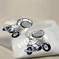 T-shirt personnalisé pas cher, motif dessin animé, écologique, design sportif, impression par transfert thermique plastisol, matériau PET durable pour vêtements
