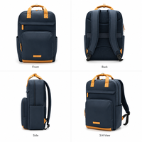 Sac à dos scolaire de luxe écologique en PU imperméable avec doublure en polyester et fermeture éclair à loquet - Sac de voyage pour ordinateur portable à courbe physiologique