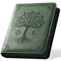 Carpeta de Anillas Redondas de Cuero PU para Historia Familiar de Boda Haoran, Carpeta de Archivo con 3 Anillas