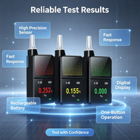 Airsense H3Pro Analyseur d'alcoolémie numérique haute précision à capteur à pile à combustible, testeur d'alcool portable, noir, batterie au lithium, câble
