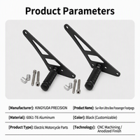 Repose-pieds arrière en aluminium anodisé CNC OEM personnalisés pour moto électrique Sur-Ron Ultra Bee MX