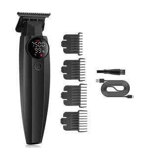 Tondeuse à <span class=keywords><strong>cheveux</strong></span> sans fil haute vitesse avec écran LCD, batterie rechargeable Type-C 2000 mAh, autonomie <span class=keywords><strong>de</strong></span> 180 minutes, 4 peignes limiteurs, pour <span class=keywords><strong>coupe</strong></span> <span class=keywords><strong>de</strong></span> <span class=keywords><strong>cheveux</strong></span> en salon - Product Image 1