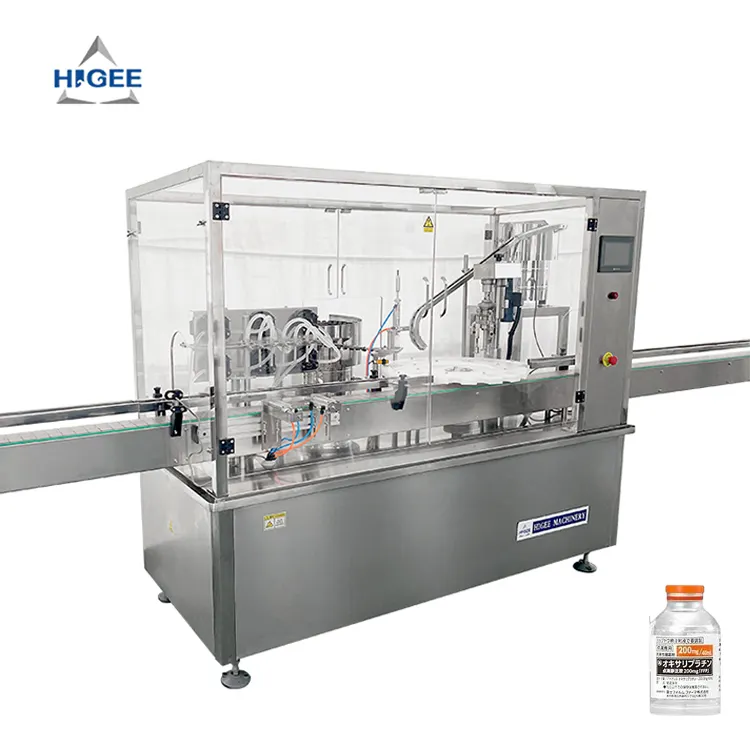 HIGEE IV fluids solution infusion saline and Dextrose glass bottle filling machine line