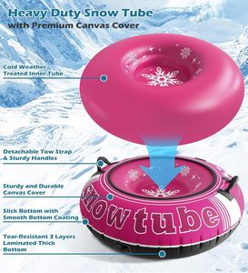 Premium Quality Eco ThickerHeavy Duty Inflatable <b>Snow</b> <b>Sledding</b> Tube Floated Skiing Board Ski Circle - Product Image 2