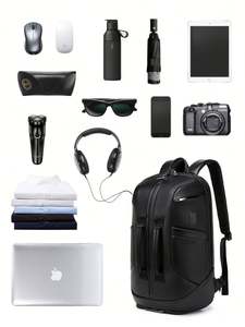 Customized New High-quality Waterproof PU Zipper Closure Gym Luggage Unisex Casual Multi-pocket Fashion Duffel Backpack 20-37L - Product Image 6