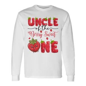 Camiseta de manga larga para el primer cumpleaños de Uncle Of The Berry Sweet One Strawberry - Product Image 1