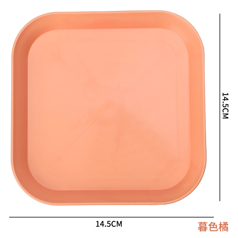 Square plate orange