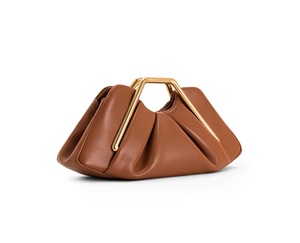 <strong>Soft</strong> Vegan <strong>Leather</strong> Elegant Clutch <strong>Purse</strong> Women Pleated Party Wedding Evening Bag Cross Body Chain Strap with a Clasp - Product Image 4