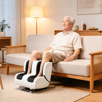 Masajeador de Piernas y Pantorrillas con Control Remoto, Shiatsu, Calor y Compresión de Aire para Debajo del Escritorio, para la Circulación Sanguínea