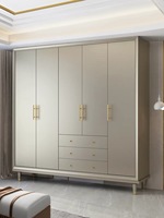 Armoire de chambre sur mesure grande capacité, rangement de vêtements, meuble en bois pour projets de villas et gîtes - Vente chaude
