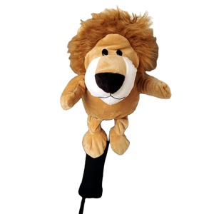 Housse en peluche super douce Lion Tigre Singe Animal Design Cue Cap Cover pour <span class=keywords><strong>club</strong></span> de golf en bois 1 # PP Cotton Filling Stress Relief Function - Product Image 1