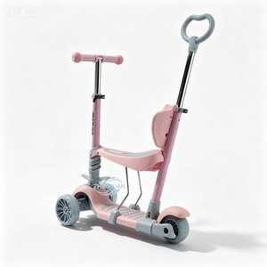 Véhicule 5-en-1 transformable pour tout-petit avec double fonction de conduite toutes situations et poignées de traction assistées par les parents détachables, design compact - Product Image 3