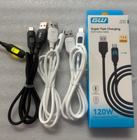 Cable USB Tipo C 6A de Carga Súper Rápida, Cable de Silicona Suave con Indicador LED de 1M, Cable de Datos para Todos los Teléfonos Android
