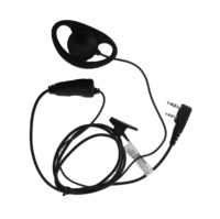 Écouteur de sécurité professionnel de type D Human Design avec PTT en ligne pour radios bidirectionnelles Kenwood TK250 TK2100 TK360
