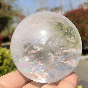 Esfera de Cristal de Cuarzo Natural Transparente al por Mayor, Esfera de Cristal Blanco Pulido, Piedra Curativa para Decoración del Hogar - Product Image 1