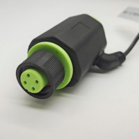 M16- 4 broches IP67 étanche onduleur solaire câble connecteur adaptateur mâle à femelle une pièce adaptateur 4 broches connecteur vert
