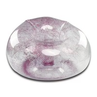 Juego de muebles de jardín para exteriores, sofá cama inflable, tumbona para adultos, ocio, sofá cama de aire en forma de S con flocado