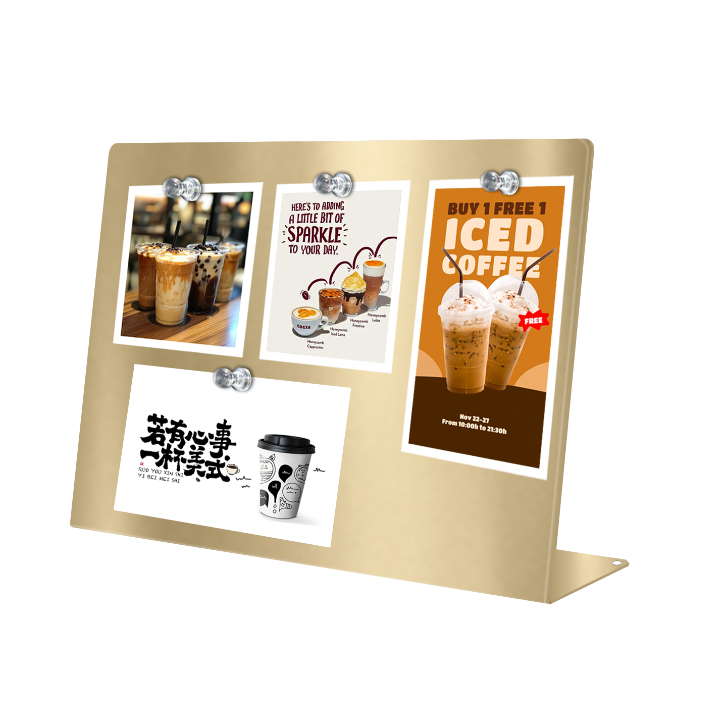 Version horizontale laquée Champagne Gold