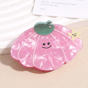 Pince à cheveux coréenne mignonne en forme de citrouille, accessoires pour cheveux en acétate de dessin animé pour filles, pince requin à diamants pour femmes - Product Image 4