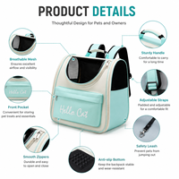 Sac à dos portable pour chat et chien Oxford [En stock] – Capsule spatiale respirante et spacieuse avec protection solaire pour les sorties