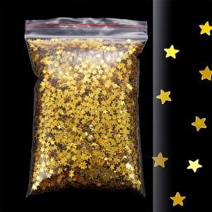 Lentejuelas brillantes de PET con forma de estrella de cinco puntas para decoración de uñas y maquillaje corporal, paquete de 10 g - Product Image 1