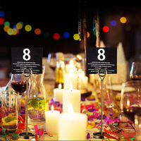 Support de carte de table rond en acier inoxydable pour hôtel, restaurant, mariage - Vente en gros
