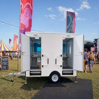 Remorque Sanitaire Mobile Haut de Gamme à Double Cabine, Toilettes Portables VIP avec Lavabo pour Événements, Bureaux, Hôpitaux