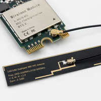 Antenne WiFi FuRao FR-2458-001 FPC carrée mini double bande 2,4 GHz 5,8 GHz 3,5 dBi à gain élevé pour connecteur MHF4 routeur WiFi ESP32