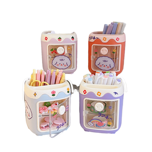 Wholesale Plastic Square Pen & Pencil Holder Makeup & Cosmetics <b>Storage</b> <b>Box</b> for Desktop Office /<b>Stationery</b> - Product Image 1