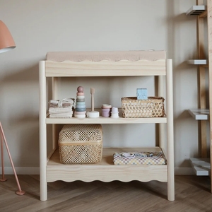 <span class=keywords><strong>Fasciatoio</strong></span> in Legno con 2 Ripiani, Moderno Tavolo Cambio Pannolini per Neonati - Product Image 5