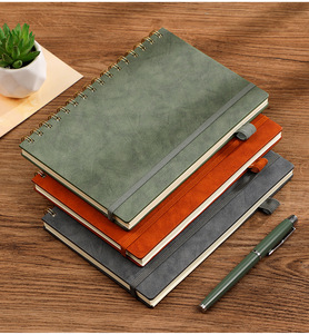 Chất lượng cao A5 PU da cứng Bìa máy tính xách tay với biểu tượng tùy chỉnh in phong cách và cuộn dây ràng buộc cho các trường học sử dụng hoặc nhật ký - Product Image 2