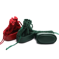 Sac à cordon en velours haut de gamme pour bijoux, sac de rangement pour pendentifs, colliers et accessoires, petit sac à bijoux exquis