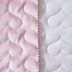 कारखाने प्रत्यक्ष मखमल हृदय अल्ट्रासोनिक उभरा हुआ क्लुटेड कपड़े pu लेटेड लुगम्य सोफे कवर और बैग और खिलौने के लिए कुशन - Product Image 5