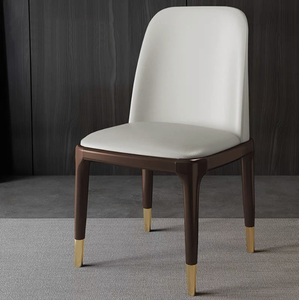 Sedia da Pranzo LULU LL-DC377 in Pelle PU, Design Moderno Europeo in <span class=keywords><strong>Legno</strong></span> Massello, Colore Personalizzabile, Struttura Robusta, Arredamento per la Casa - Product Image 4