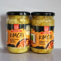 Venta caliente Kimchi coreano lata de vidrio repollo picante Kimchi en latas deliciosas verduras en conserva para uso doméstico